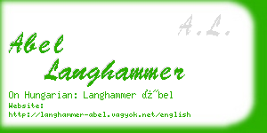 abel langhammer business card